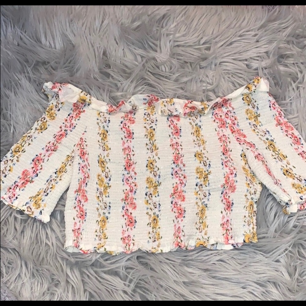 Off the shoulder crop top
